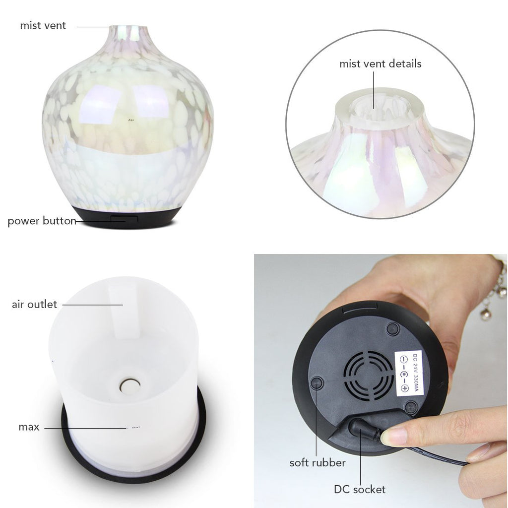 Ultrasonic Aroma Diffuser – Soft Glow Humidifying Mist