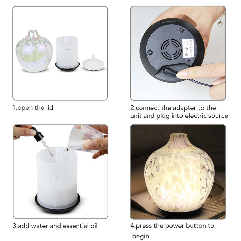 Ultrasonic Aroma Diffuser – Soft Glow Humidifying Mist