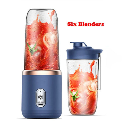 SwiftBlend Pro Twin Gear Portable Juice Blender Wireless Juicing Cup in Navy Blue