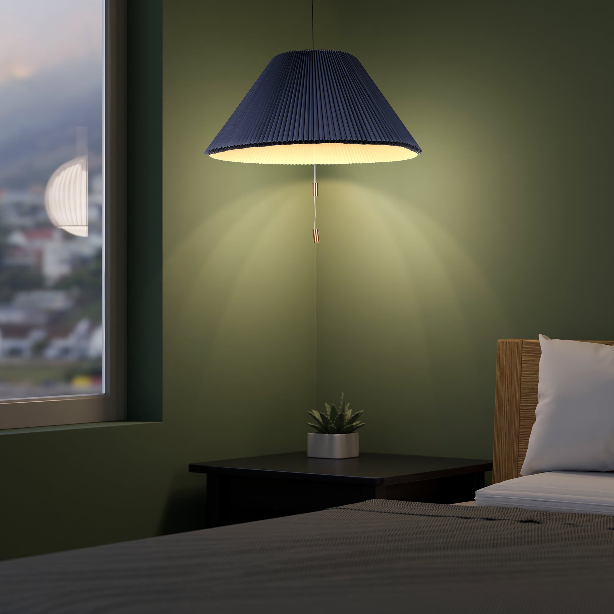 Modern Adjustable Pendant Lamp – Foldable Shade Design