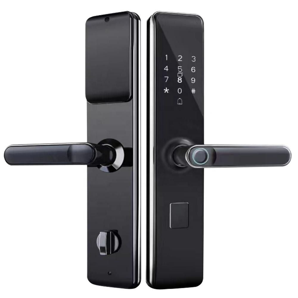 Smart Security Handle with Digital Tuya Integration WiFi Enabled Fingerprint Lock